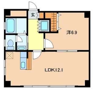 新八ビル3号館【5階】の間取り