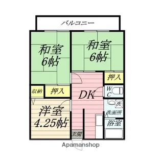 ハイツオクネⅡ【2階】の間取り
