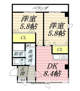 ARUMAT GARDEN【201号室】の間取り