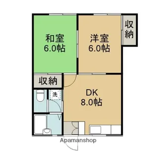 メゾン久里浜【102号室】の間取り