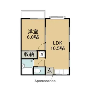 ハイツモーレアC【203号室】の間取り