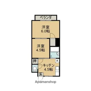 ヒルトップクラルテ【306号室】の間取り