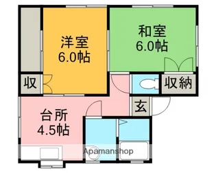 ハウスF【201号室】の間取り
