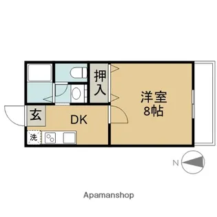 メゾンカワイ第7【102号室】の間取り