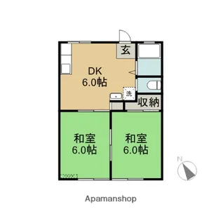 ハイフォーレストA棟【2階】の間取り