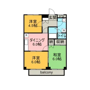 アービス北久里浜【302号室】の間取り