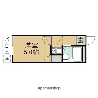 キャッスル佐野【104号室】の間取り