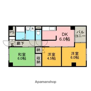 ベルエールヨコスカ【A-2号室】の間取り