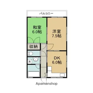 第3マカドビル【201号室】の間取り