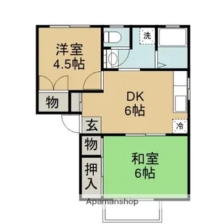 コーポ不二美【2階】の間取り