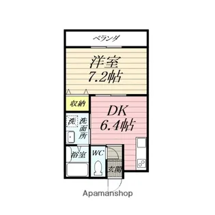 シンケンビル船越【2階】の間取り