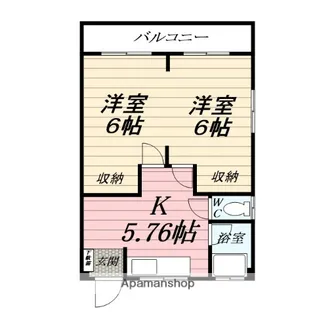 矢島荘【103号室】の間取り