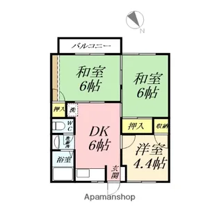 ハイツオクネⅠ【201号室】の間取り