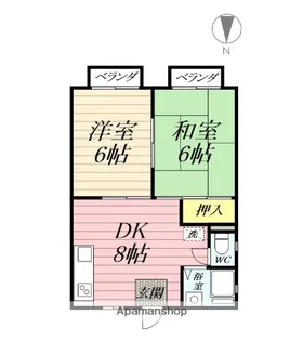 メゾン中村【2C号室】の間取り