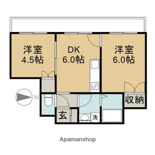 ルナパラシオ綾部【205号室】の間取り