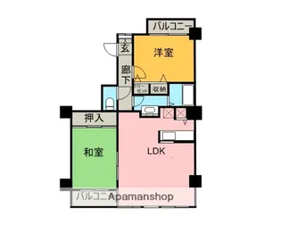 グリーンパーク横須賀中央【5階】の間取り