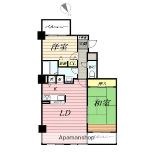 グリーンパーク横須賀中央【5階】の間取り