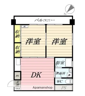 パルマンション【203号室】の間取り
