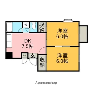 グリーンパーク根岸B棟【101号室】の間取り