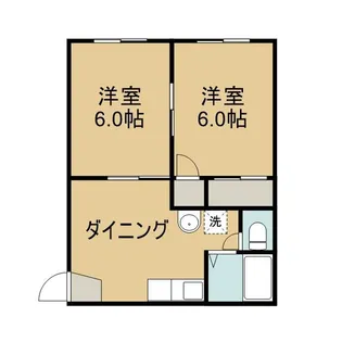 K6ハイツ【102号室】の間取り