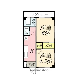 岸マンション【203号室】の間取り