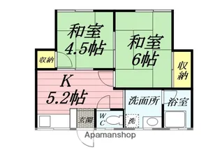苅谷ハイツ【201号室】の間取り
