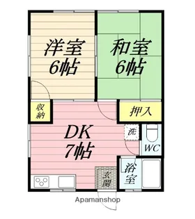 中台ハイム【102号室】の間取り