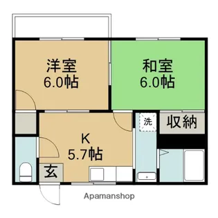 コーポさいか【2階】の間取り