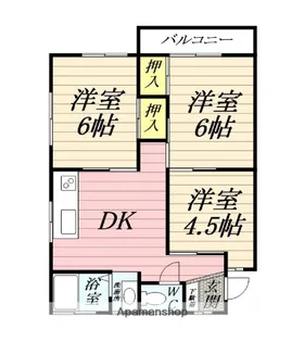 第3ハッピーヒルハイツ【302号室】の間取り