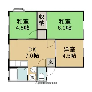 ボナール野比A【202号室】の間取り