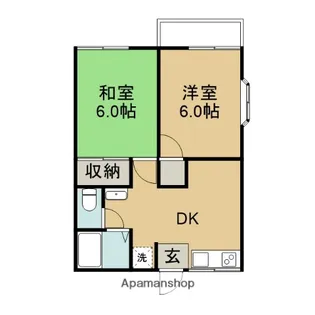 グランデュール根岸【1階】の間取り