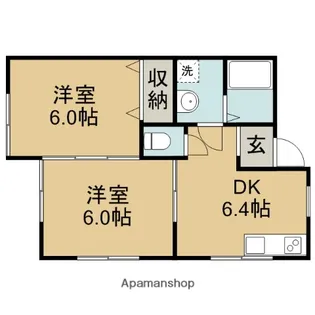 K16ハイツ【101号室】の間取り