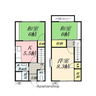 ファミーユさくら【1階】の間取り