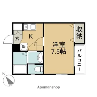 阿部アパート【202号室】の間取り