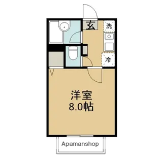サンライズ船越【2階】の間取り