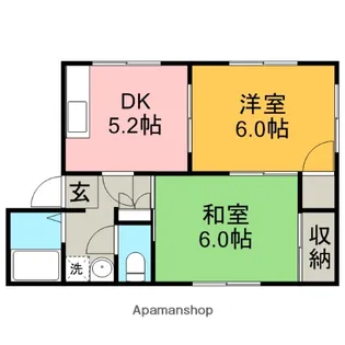 コーポ山大C【101号室】の間取り