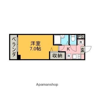 マモール北久里浜【701号室】の間取り