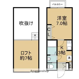 コモドカーサ【202号室】の間取り