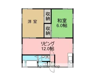 テラス山岡【ー2F号室】の間取り