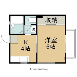オーキッド中里【201号室】の間取り