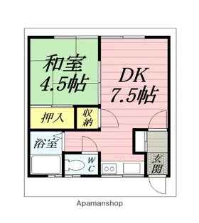 雨宮アパート【103号室】の間取り