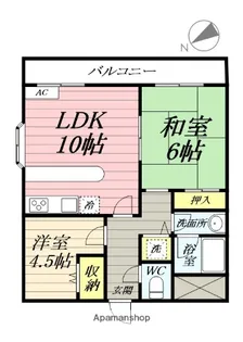 イデアーレ野比【202号室】の間取り