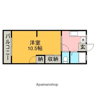 カーサS【101号室】の間取り