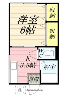 深田台ハイツB【103号室】の間取り