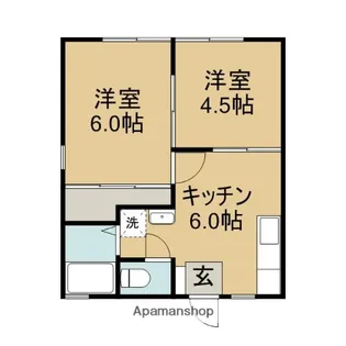 シバタハイツ【101号室】の間取り