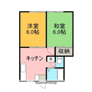 エステートピア長栄【102号室】の間取り