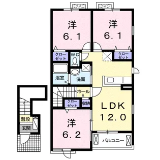 カーサ・セレッソ【2階】の間取り