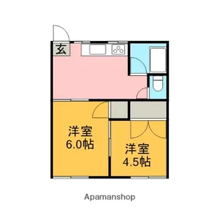 光栄荘【201号室】の間取り