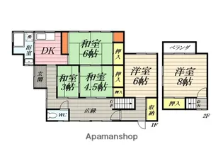 神奈川県横須賀市東逸見町3丁目【一戸建】の間取り