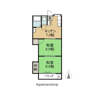 上町あきよし荘【202号室】の間取り